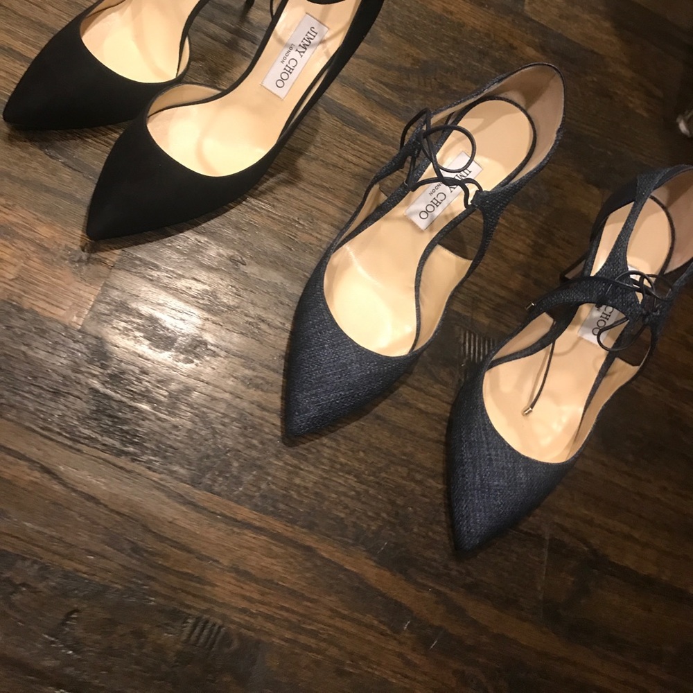 Jimmy Choo denim heel